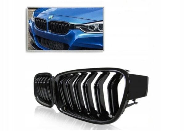 Grill BMW F30/F31 10.11-18 Sport Style Matt Svart – bilde 2 av 3