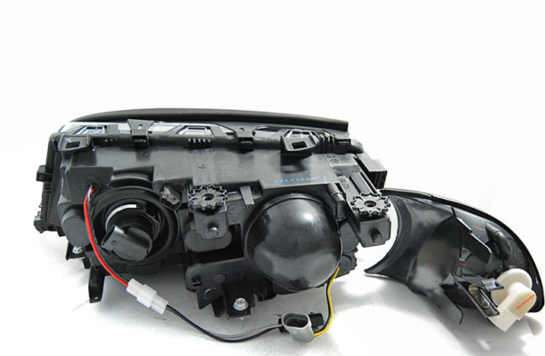 Frontlykter BMW E46 04.99-03 Coupé/Cabrio Angel Eyes Svart – bilde 4 av 4