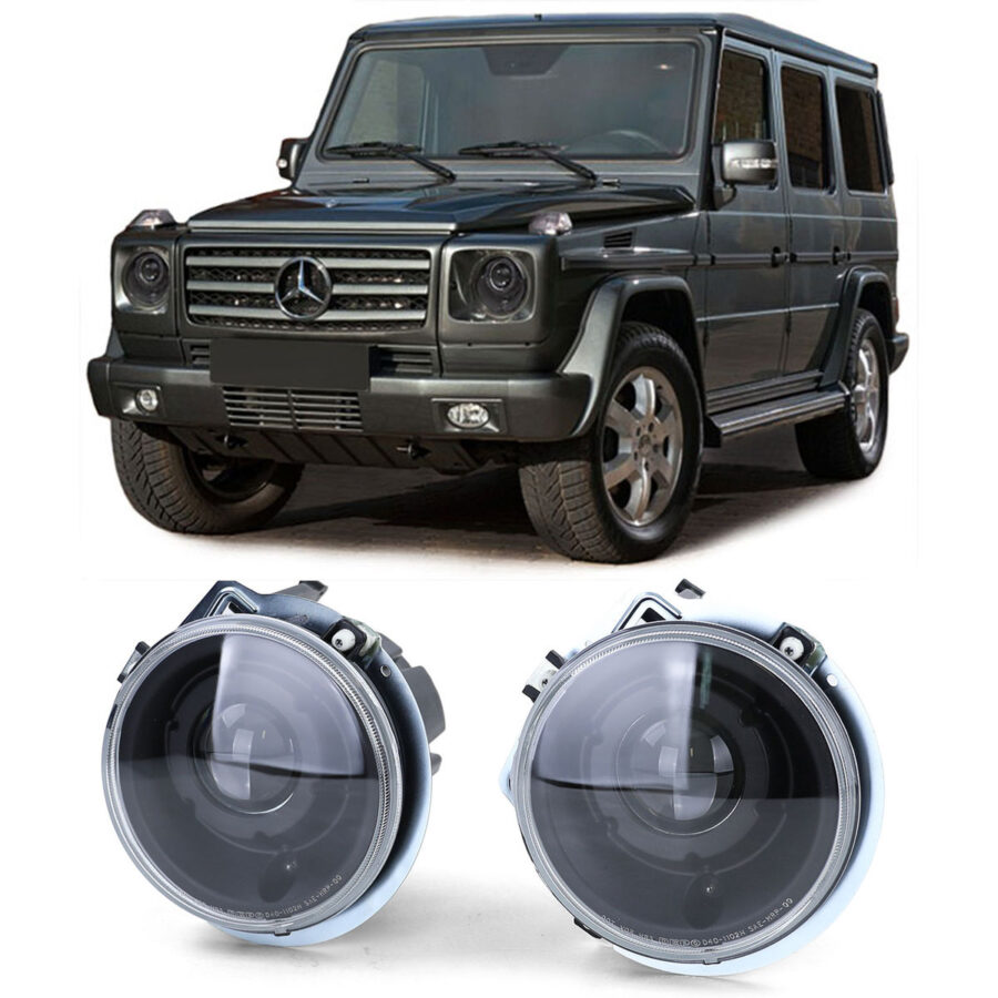 Frontlykter Mercedes W461 W463 G-Class 92-06 Svart – bilde 2 av 7
