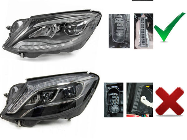 Frontlykter Mercedes W222 13-17 LED Svart – bilde 3 av 3