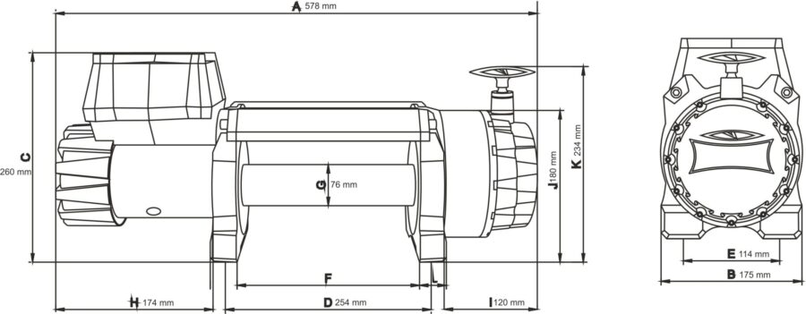Vinsj DWH 9000 HDS (4082 kg) Ståltau – bilde 7 av 11