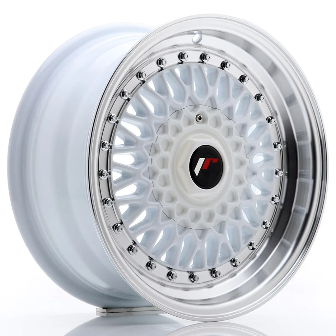 Felg Japan Racing JR9 15x7 ET20 4x100/108 Hvit med bearbeidet leppe