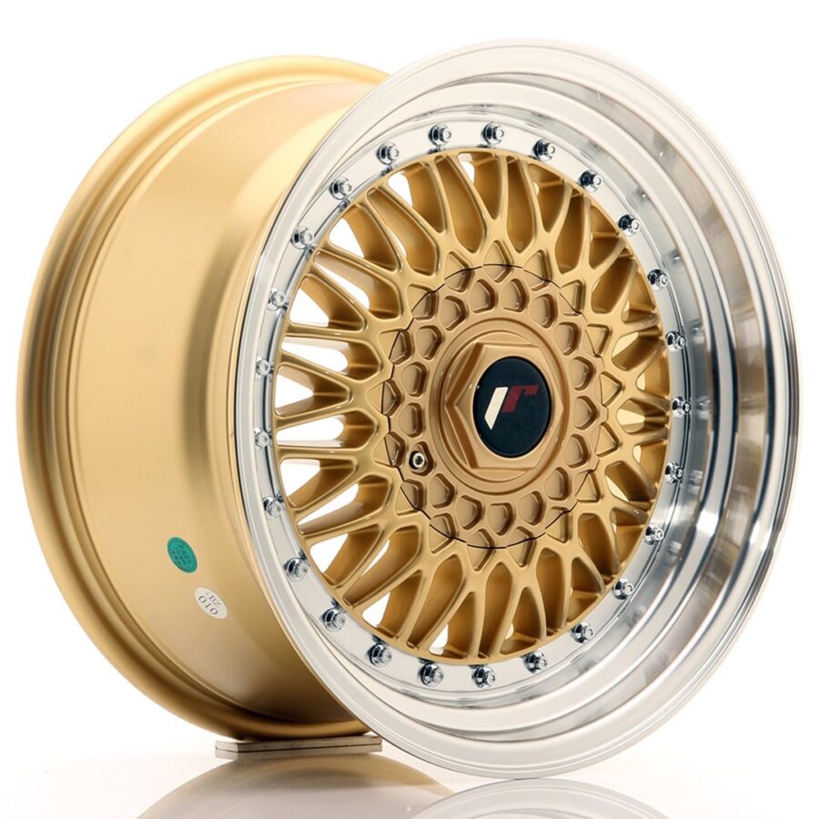 Felg Japan Racing JR9 16x8 ET25 4x100/108 gull med bearbeidet leppe