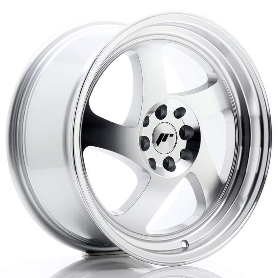 Felg Japan Racing JR15 17x8 ET35 4x100/114 maskinbearbeidet sølv