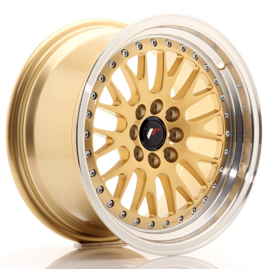 Felg Japan Racing JR10 16x8 ET20 4x100/108 gull med bearbeidet leppe