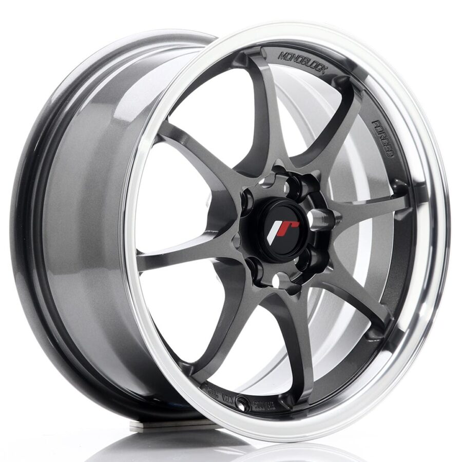 Felg Japan Racing JR5 15x7 ET35 4x100 pistolmetall med bearbeidet leppe