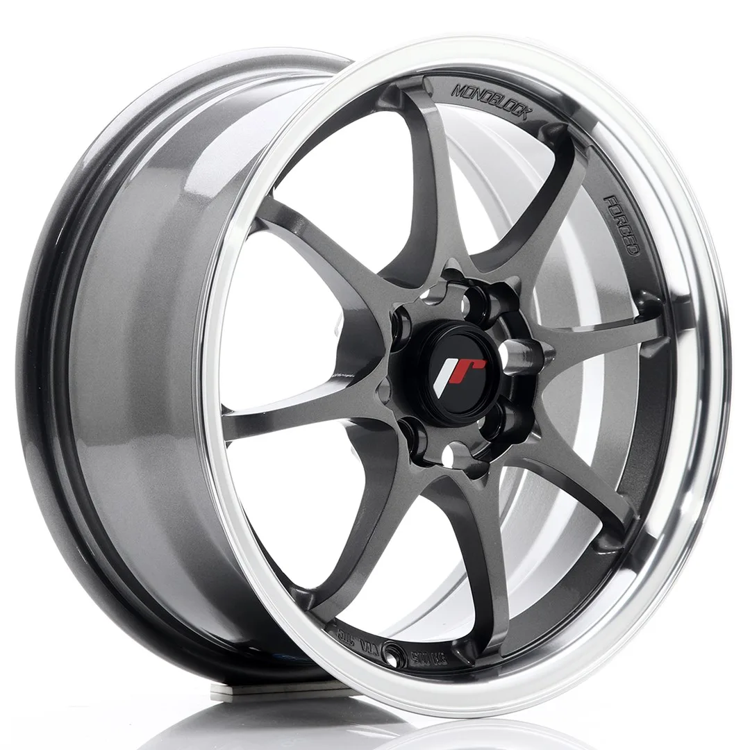 Felg Japan Racing JR5 15x7 ET35 4x100 pistolmetall med bearbeidet leppe