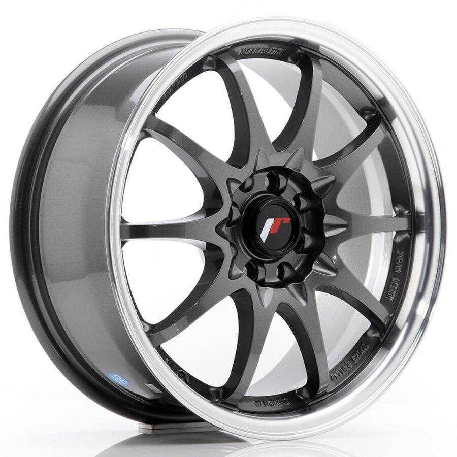 Felg Japan Racing JR5 16x7 ET30 4x100/108 Gun Metal med bearbeidet leppe