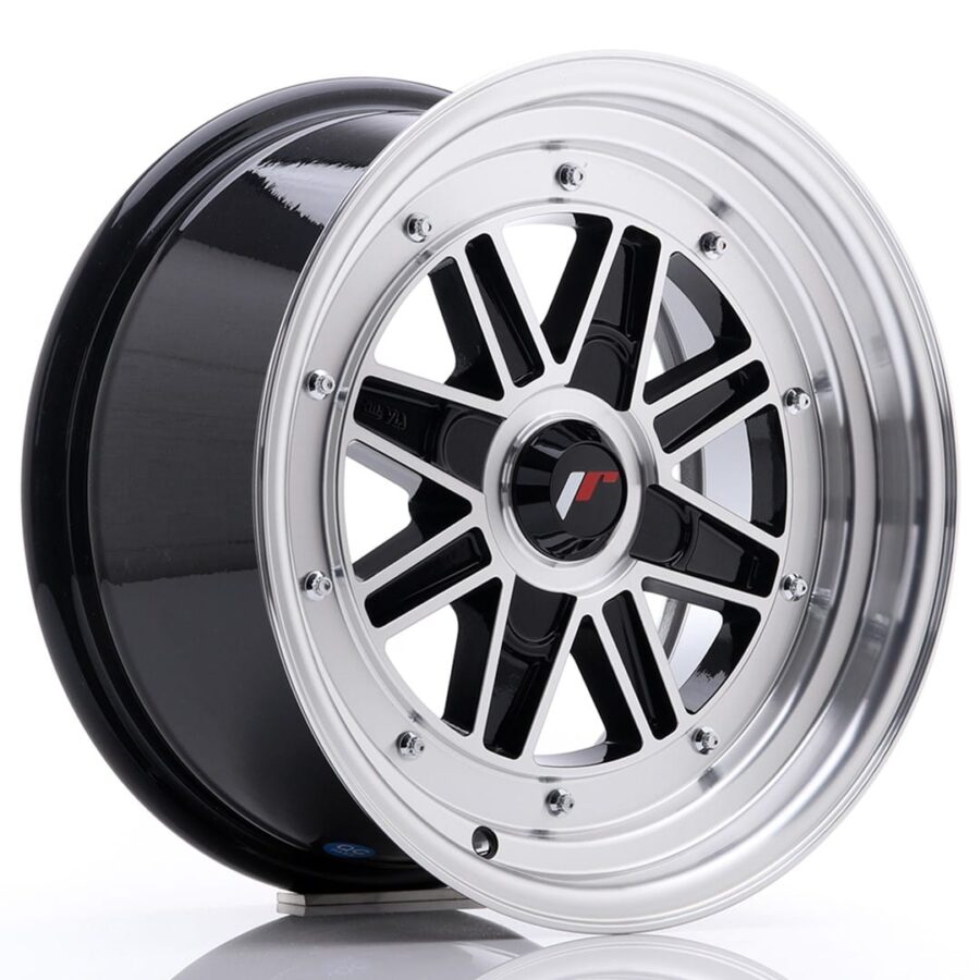 Felg Japan Racing JR31 15x7,5 ET20 4H BLANK Glanssvart maskinbearbeidet front