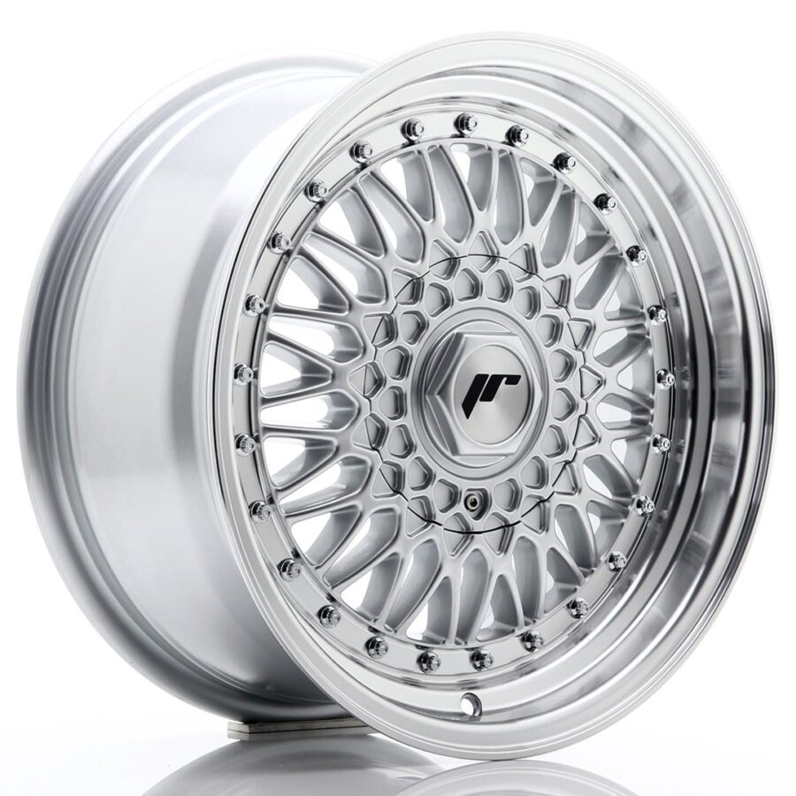 Felg Japan Racing JR9 16x7,5 ET25 4x100/108 sølv med bearbeidede leppe+sølvnagler