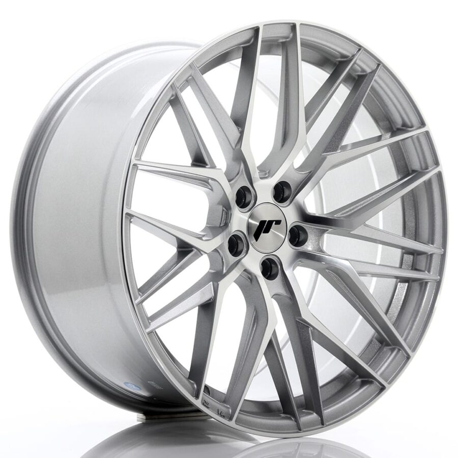 Felg Japan Racing JR28 20x10 ET40 5x112 sølvbearbeidet front