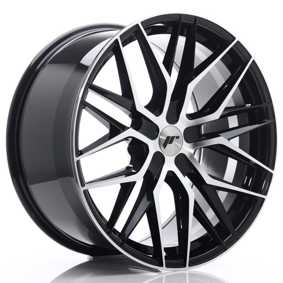 Felg Japan Racing JR28 21x10,5 ET15-55 5H BLANK Glanssvart maskinbearbeidet front