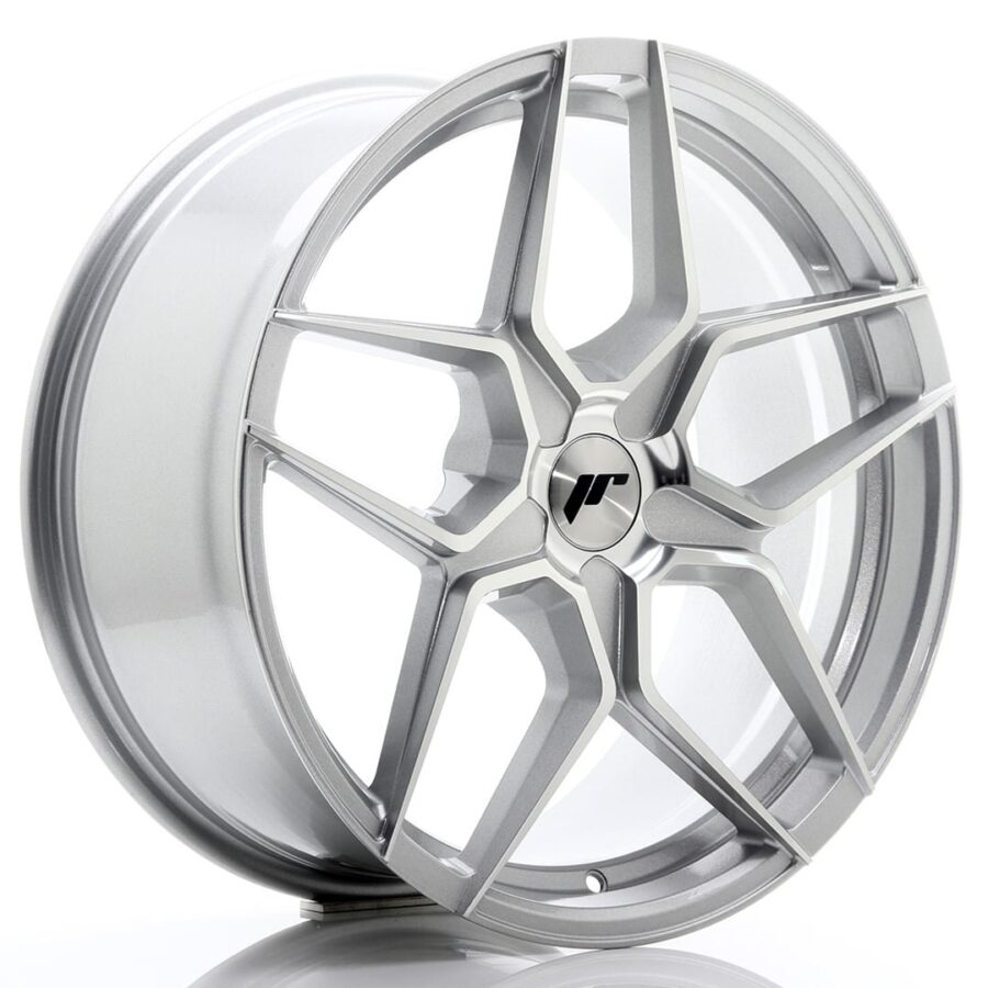 Felg Japan Racing JR34 19x8,5 ET20-40 5H BLANK Sølvbearbeidet front