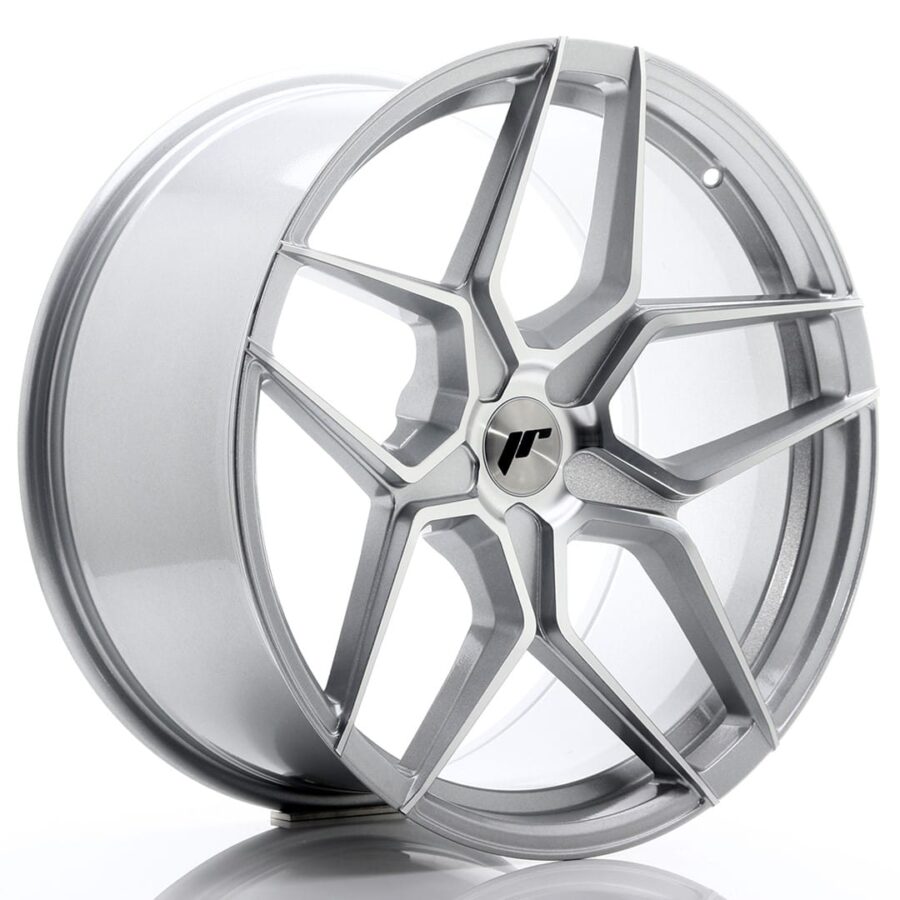 Felg Japan Racing JR34 20x10 ET20-40 5H BLANK Sølvbearbeidet front