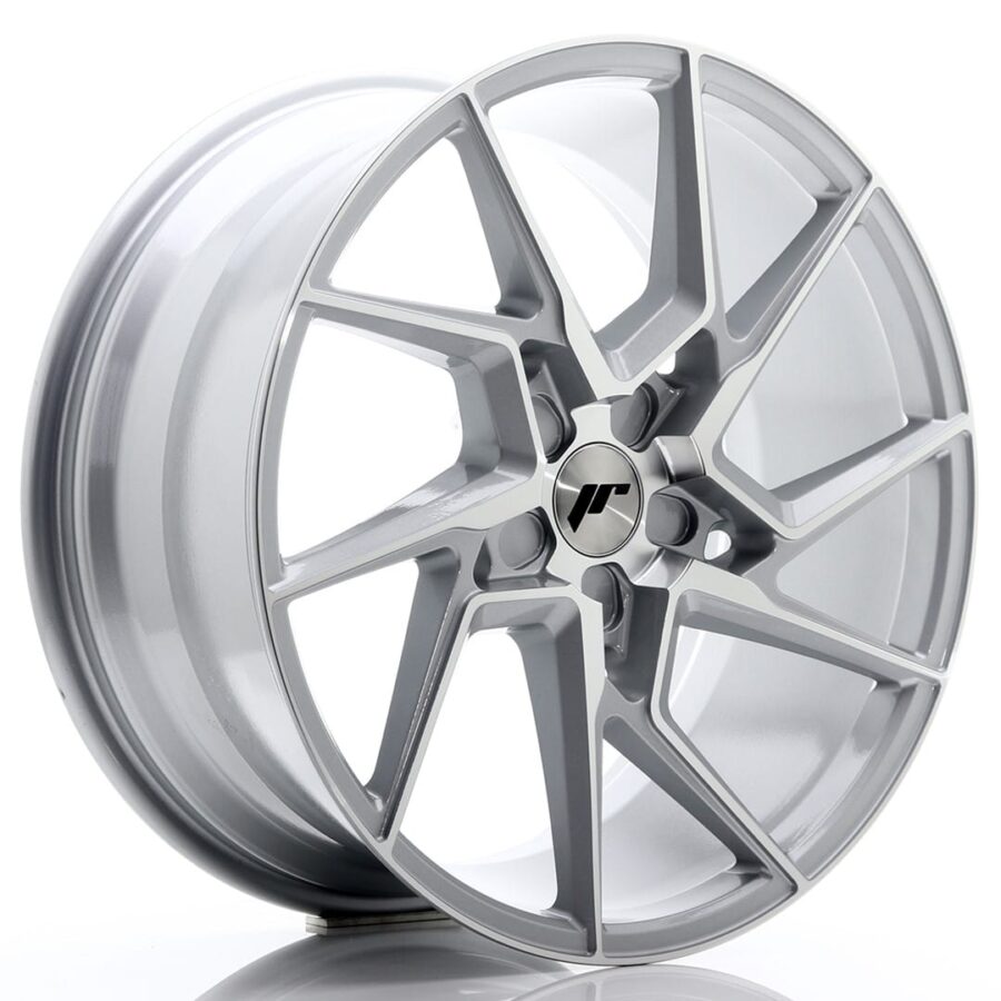 Felg Japan Racing JR33 20x9 ET20-48 5H BLANK Sølvbearbeidet front
