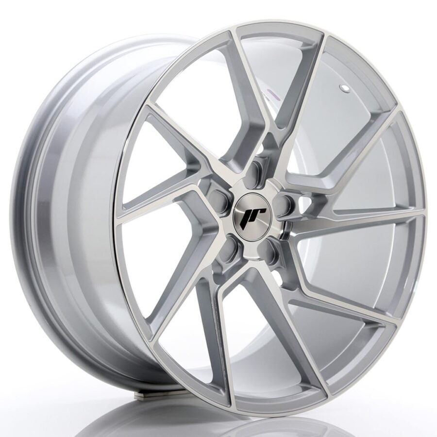 Felg Japan Racing JR33 20x10 ET20-40 5H BLANK Sølvbearbeidet front