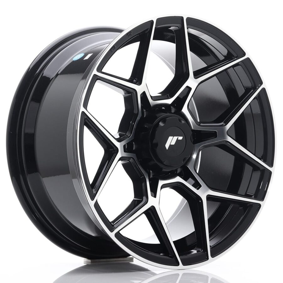Felg Japan Racing JRX9 18x9 ET18 6x139,7 glanssvart maskinbearbeidet front