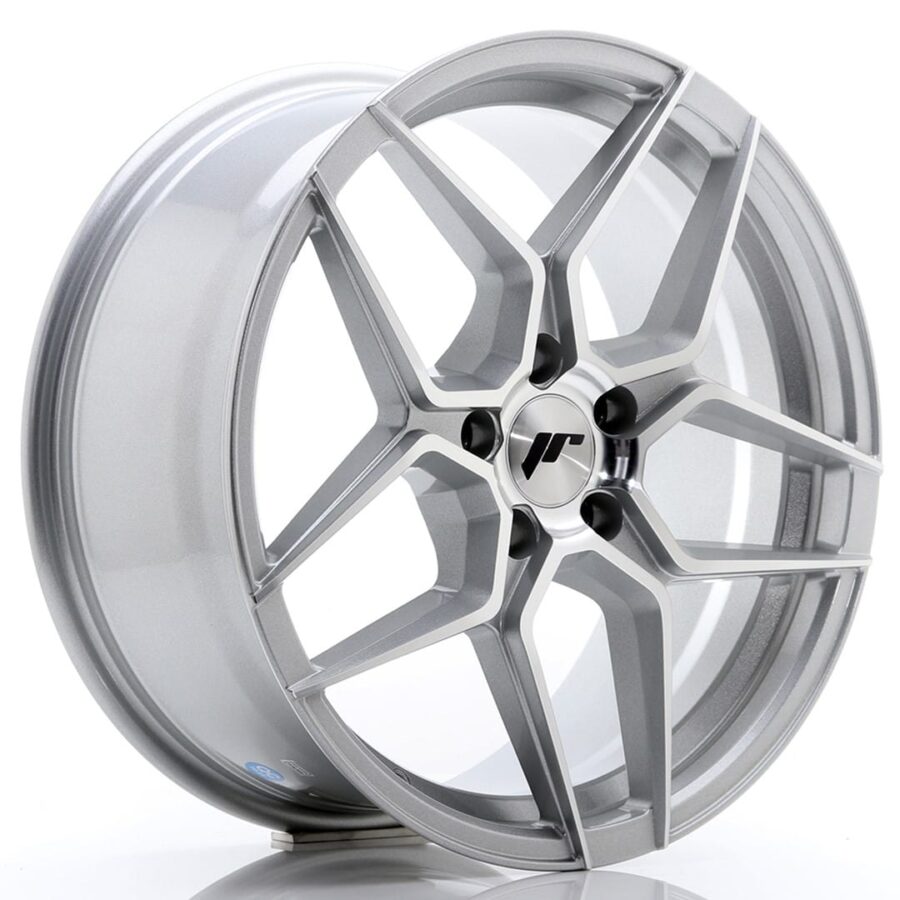 Felg Japan Racing JR34 18x8 ET35 5x120 Sølv maskinert ansikt