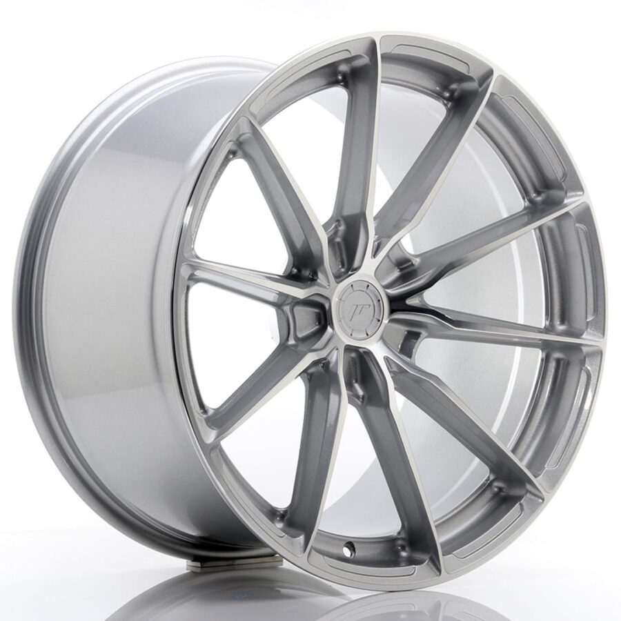 Felg Japan Racing JR37 20x10,5 ET20-40 5H BLANK Sølvbearbeidet front