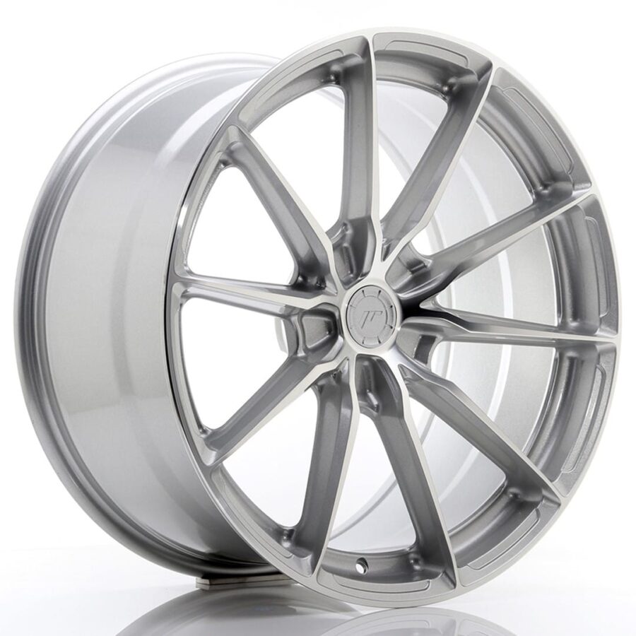 Felg Japan Racing JR37 20x10 ET20-45 5H BLANK Sølvbearbeidet front