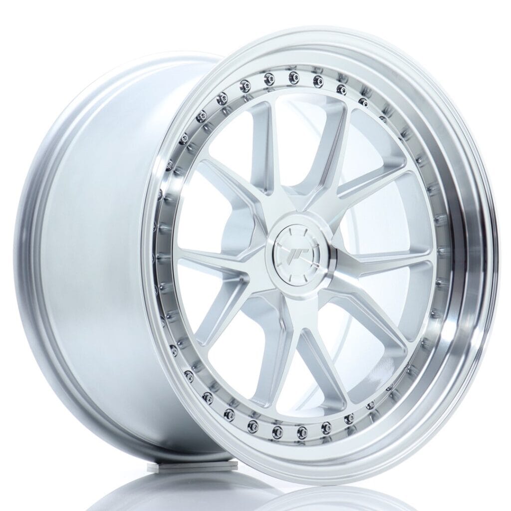Felg Japan Racing JR39 18x9,5 ET15-35 5H BLANK Sølvbearbeidet front