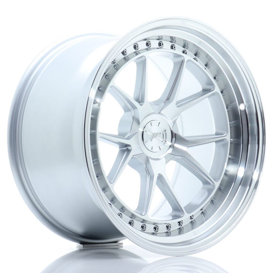 Felg Japan Racing JR39 18x10,5 ET15-22 5H BLANK Sølvbearbeidet front