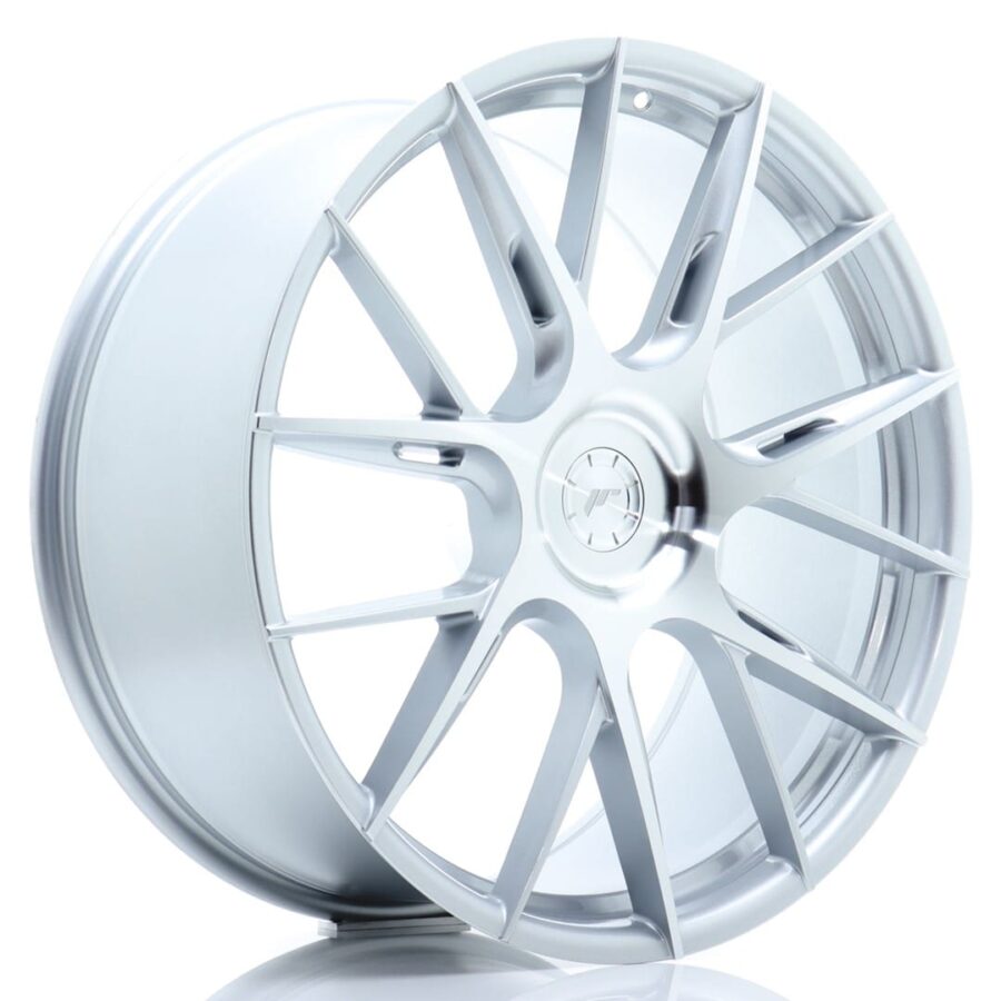 Felg Japan Racing JR42 22x9 ET20-42 5H BLANK Sølvbearbeidet front
