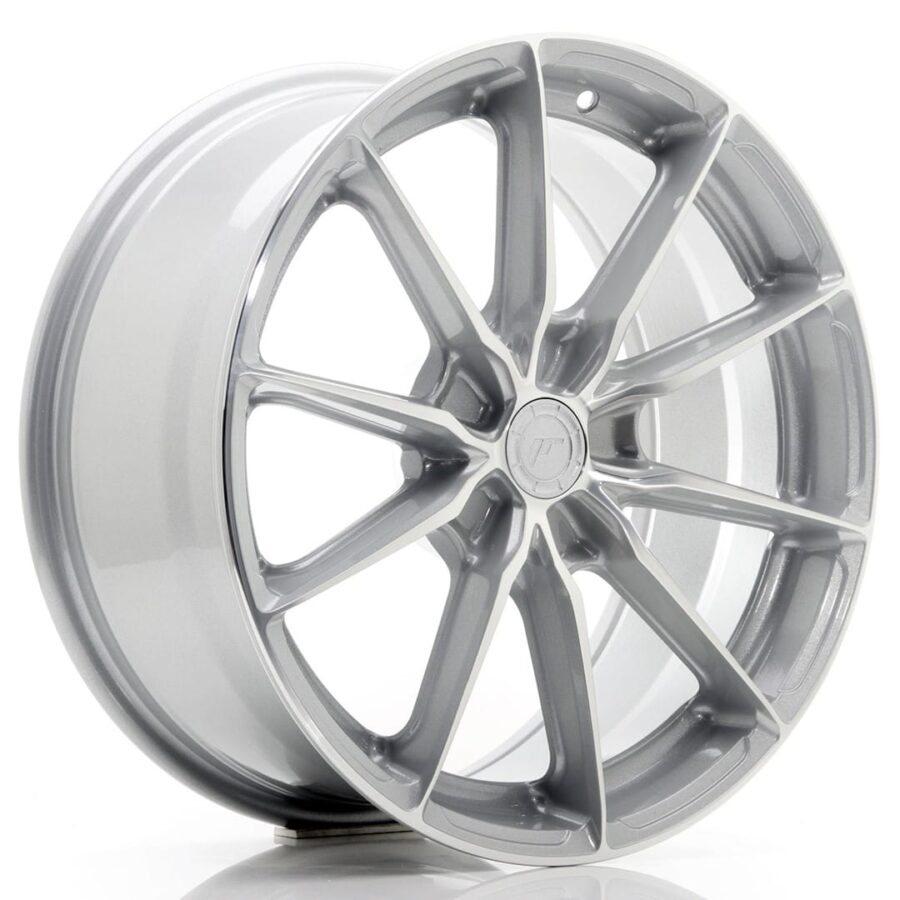 Felg Japan Racing JR37 18x8 ET20-45 5H BLANK Sølvbearbeidet front