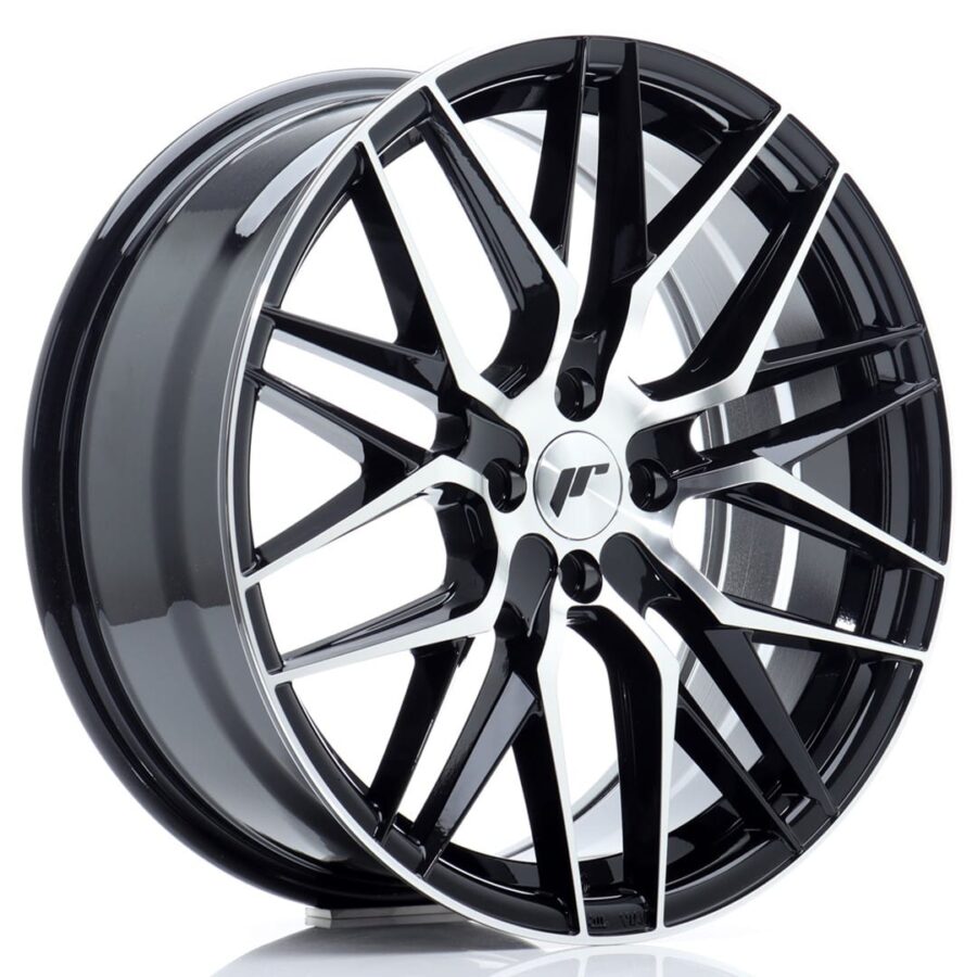 Felg Japan Racing JR28 18x7,5 ET40 4x100 glanssvart maskinbearbeidet front