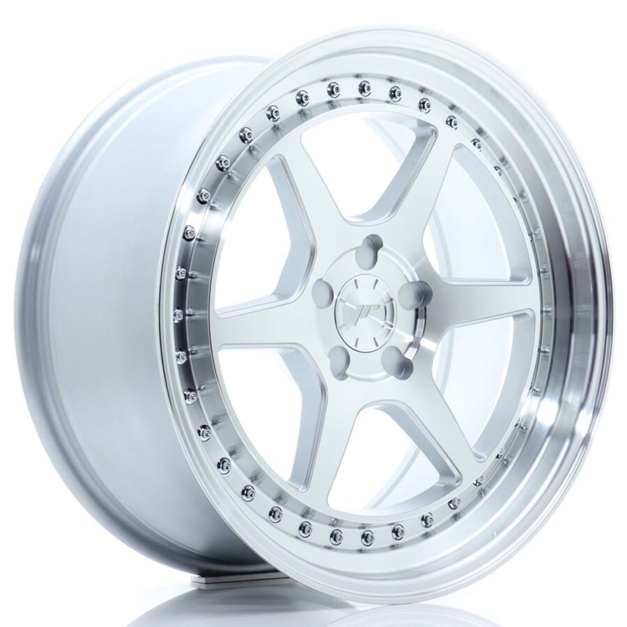 Felg Japan Racing JR43 18x8,5 ET15-35 5H BLANK Sølv med Machined Face