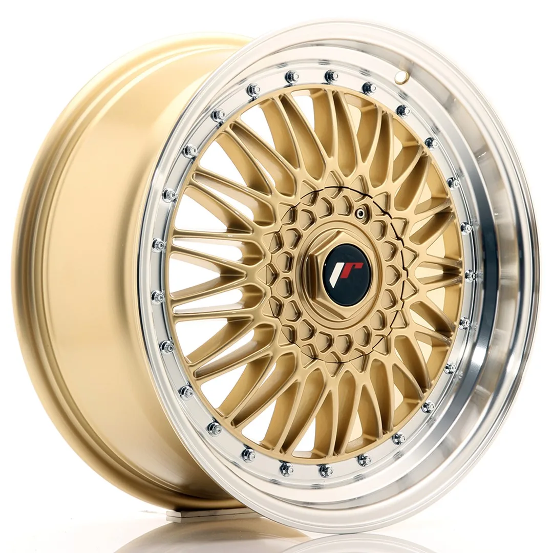 Felg Japan Racing JR9 18x8 ET40 5x112/120 gull med bearbeidet leppe