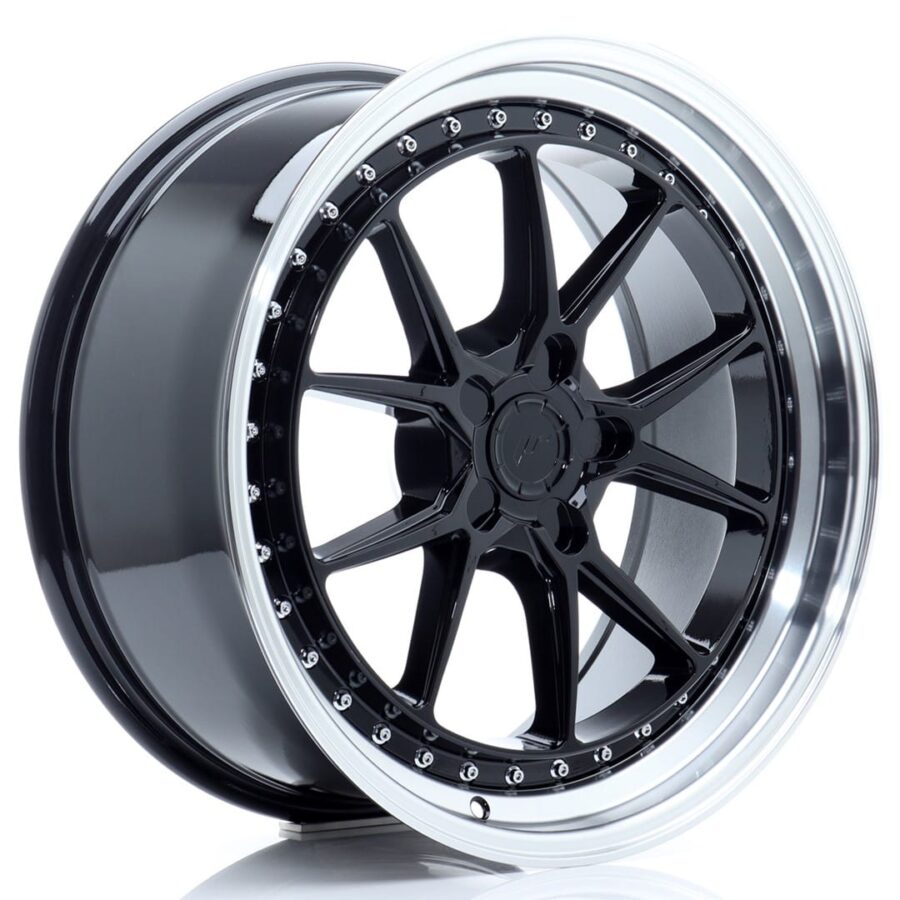 Felg Japan Racing JR39 19x8,5 ET15-35 5H BLANK Blank svart med bearbeidet leppe