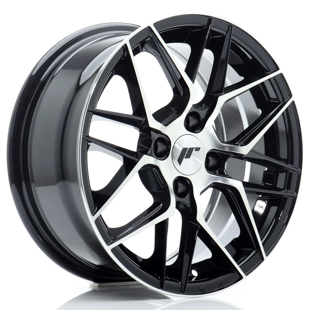 Felg Japan Racing JR28 15x7 ET38 4x100 glanssvart maskinbearbeidet front