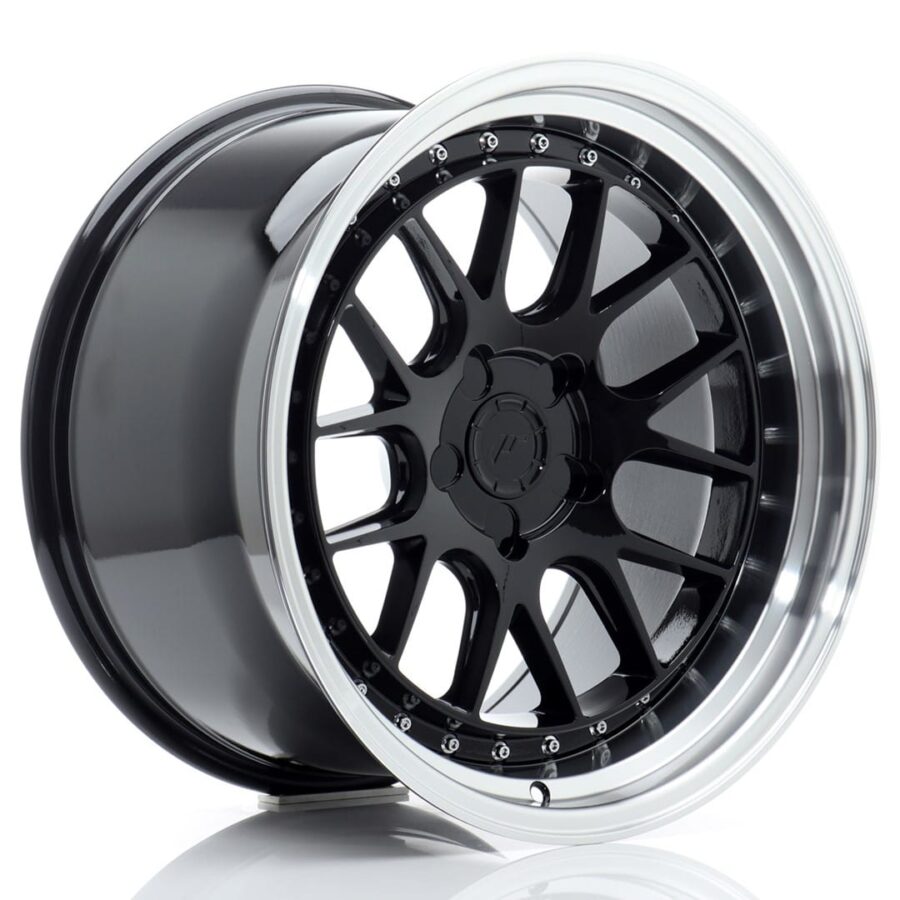 Felg Japan Racing JR40 18x10,5 ET15-22 5H BLANK Gloss Black med Machined Lip