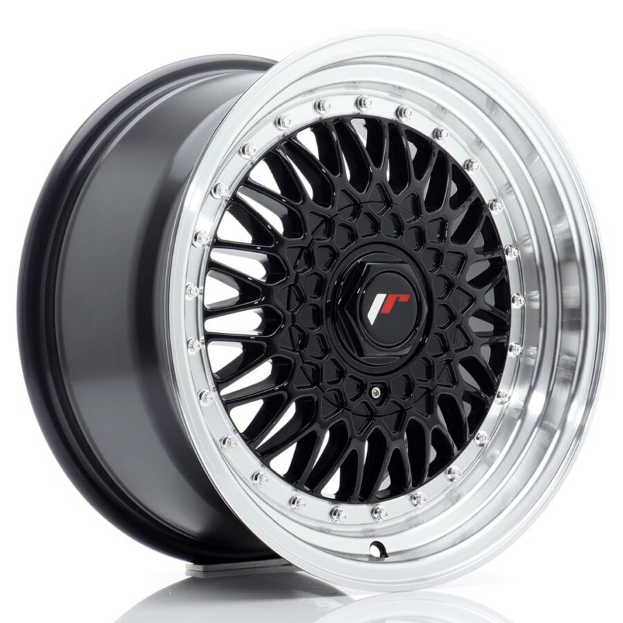 Felg Japan Racing JR9 16x8 ET25 4x100/108 Gloss Black med Machined Lip