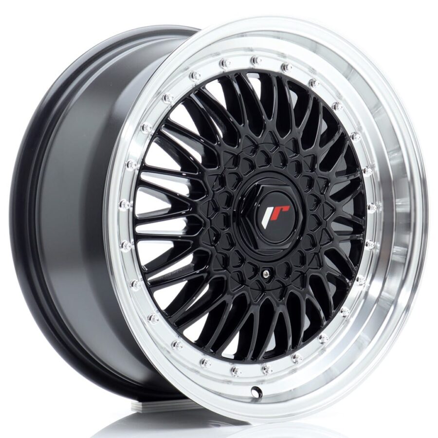 Felg Japan Racing JR9 17x7,5 ET20 4x100/108 Gloss Black med Machined Lip
