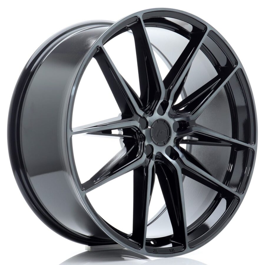 Felg Japan Racing JR44 22x9 ET15-35 5H BLANK Svart maskinbearbeidet med tonet front