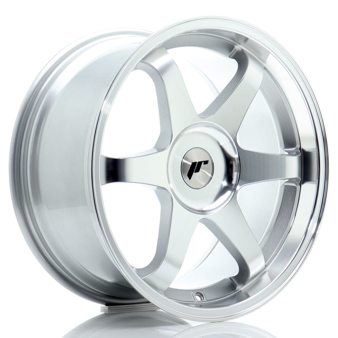 Felg Japan Racing JR3 18x9 ET15-40 BLANK Sølv bearbeidet front