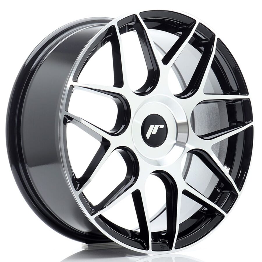 Felg Japan Racing JR18 18x7,5 ET20-40 BLANK svart maskinbearbeidet front