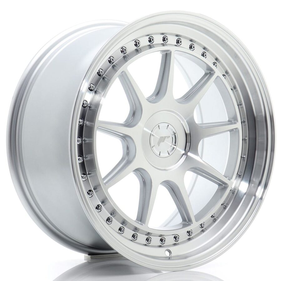 Felg Japan Racing JR47 18x8,5 ET15-35 5H BLANK Sølvbearbeidet front