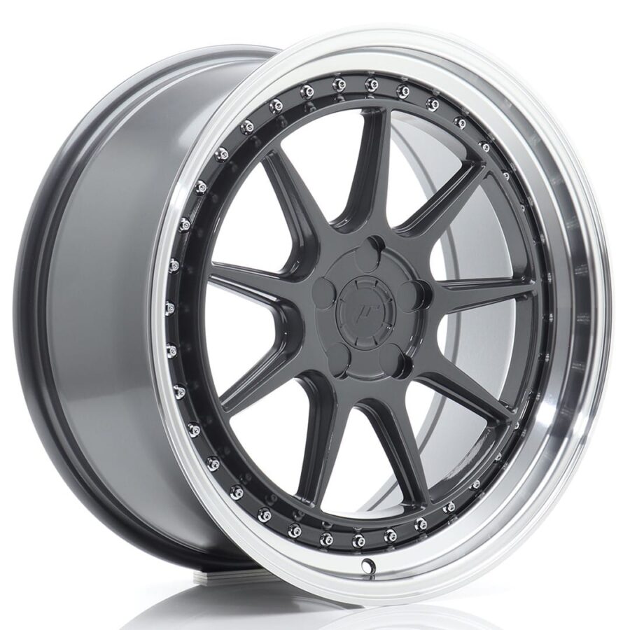 Felg Japan Racing JR47 19x8,5 ET15-35 5H BLANK Hyper Grey med Machined Lip
