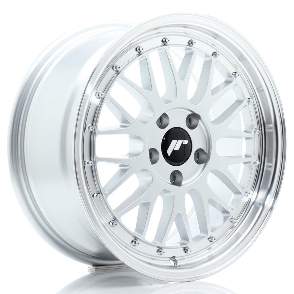Felg Japan Racing JR23 17x8 ET40 5x112 Hyper Silver med Machined Lip