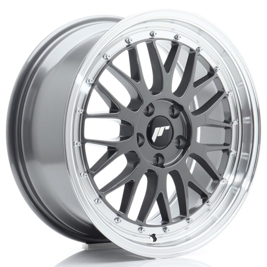 Felg Japan Racing JR23 18x8 ET40 5x112 Hyper Grey med Machined Lip
