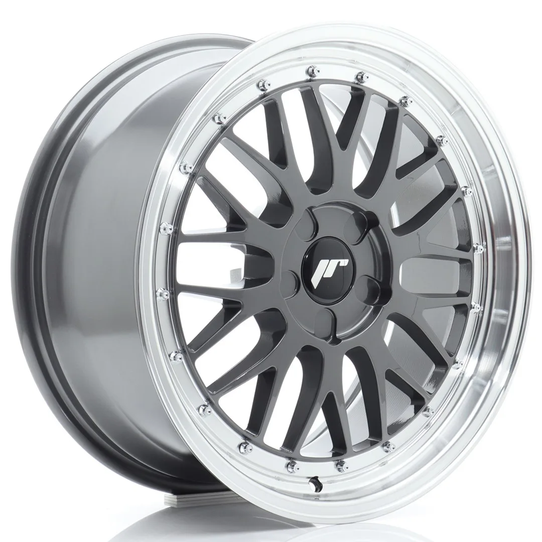 Felg Japan Racing JR23 18x8 ET20-42 5H BLANK Hyper Grey med Machined Lip