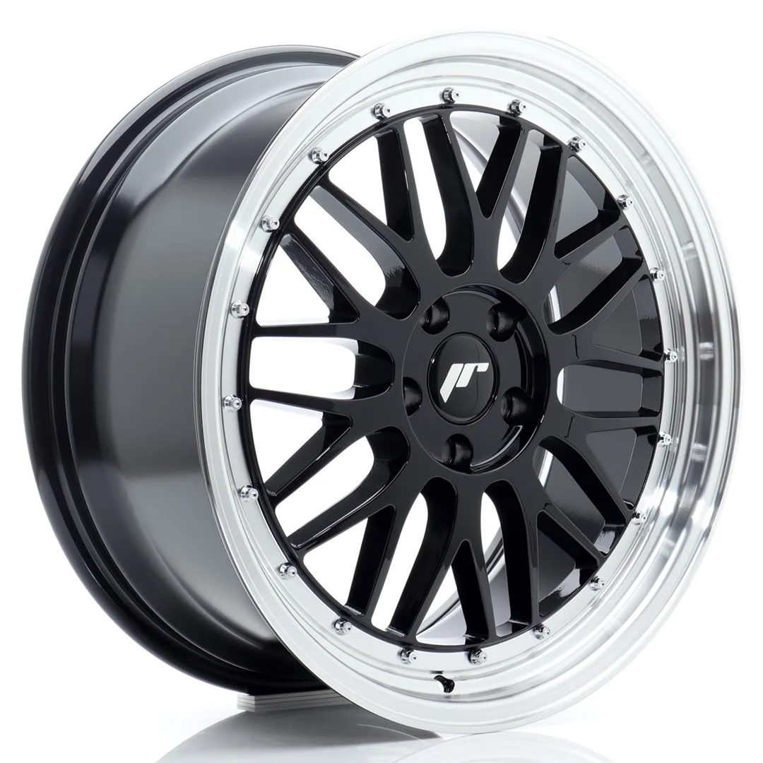 Felg Japan Racing JR23 19x8,5 ET45 5x112 Gloss Black med Machined Lip