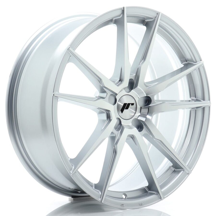 Felg Japan Racing JR21 20x8 ET20-40 5H BLANK Sølvbearbeidet front
