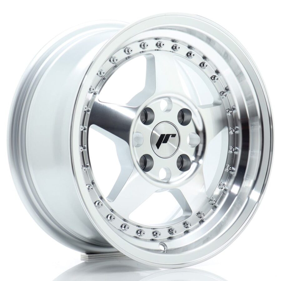 Felg Japan Racing JR6 15x7 ET35 4x100 Sølv Maskinert Face