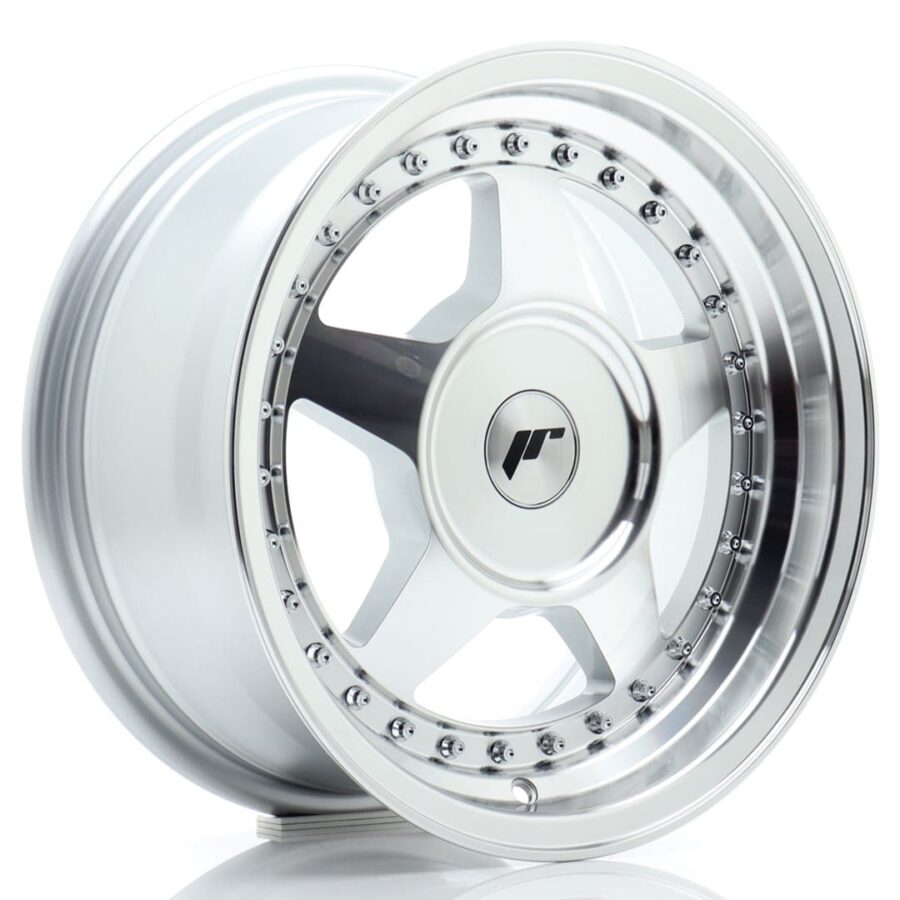 Felg Japan Racing JR6 15x7 ET20-35 BLANK Sølv bearbeidet front