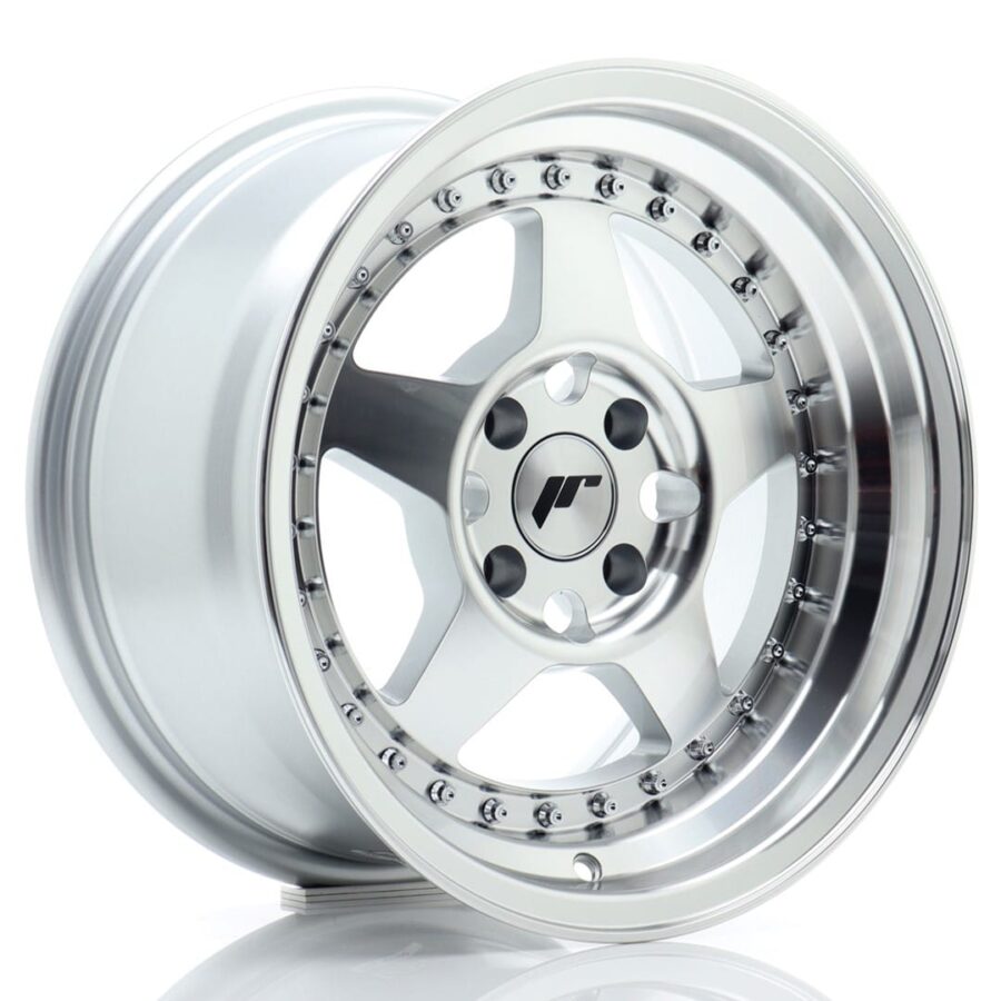 Felg Japan Racing JR6 15x8 ET15 4x100 Sølv maskinert ansikt