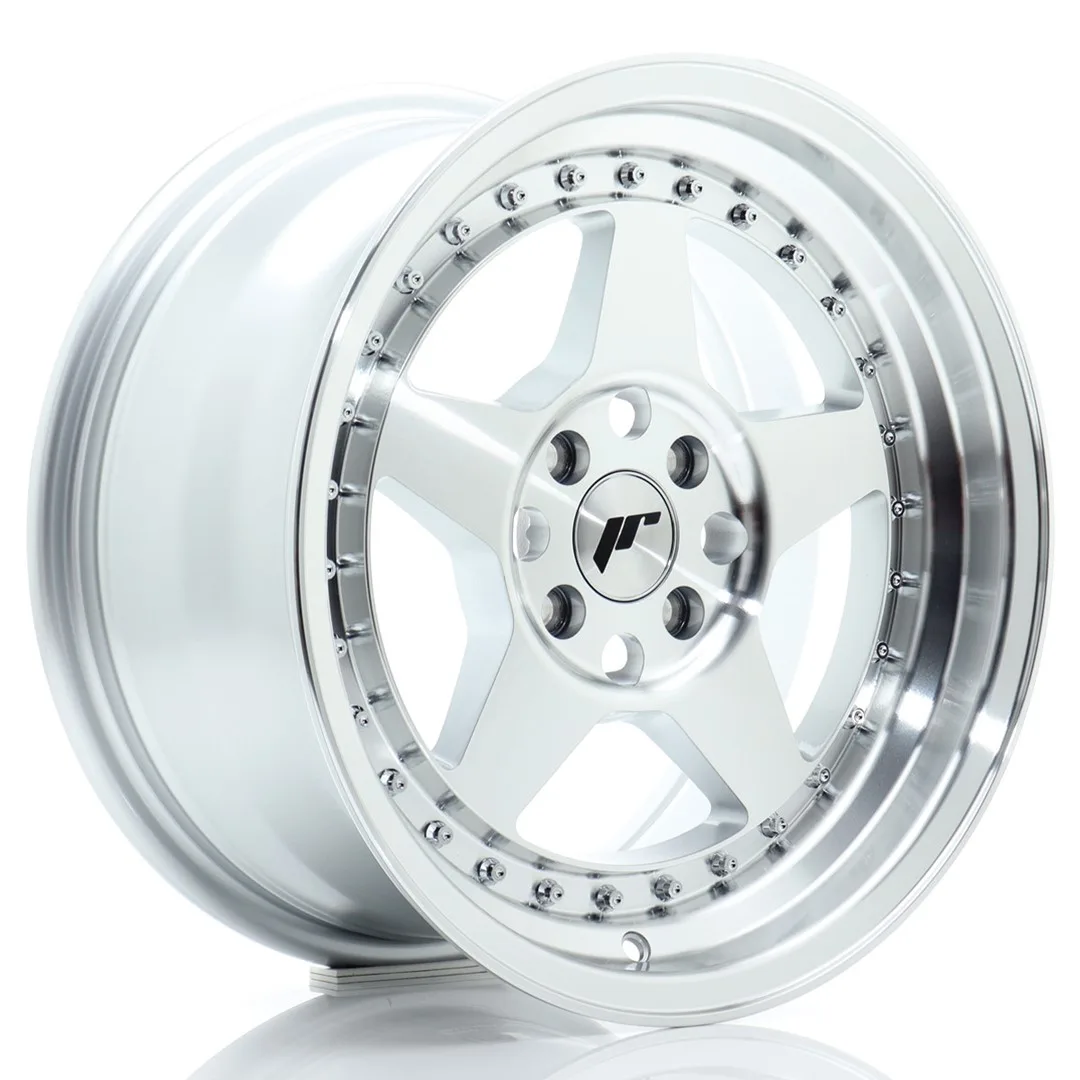 Felg Japan Racing JR6 16x8 ET30 4x100 Sølv maskinert ansikt